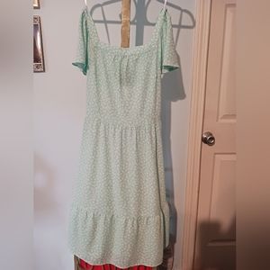 Monteau XS short sleeve square neck floral sundress NWOT